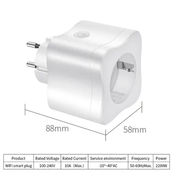 100-240V 10A Remote Control Smart Timing Switch Work Intelligent For Amazon Alexa/Google Assistant EU Plug WIFI Smart Socket
100-240V 10A Remote Control Smart Timing Switch Work Intelligent For Amazon Alexa/Google Assistant EU Plug WIFI Smart Socket