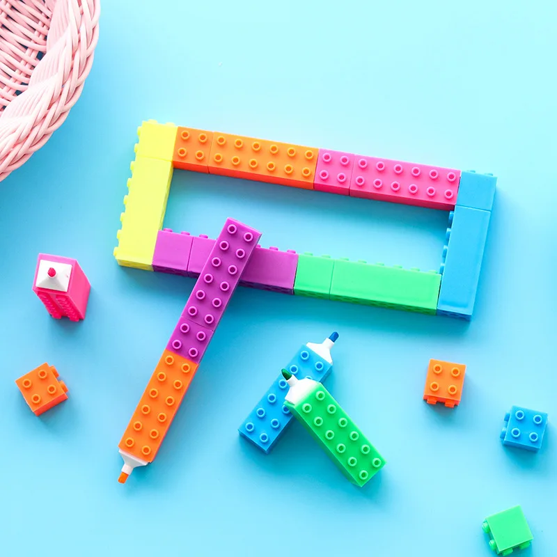 Creative Kawaii children's graffiti blocks highlighter square blocks can be spelled with fluorescent markers student stationery
Creative Kawaii children's graffiti blocks highlighter square blocks can be spelled with fluorescent markers student stationery
