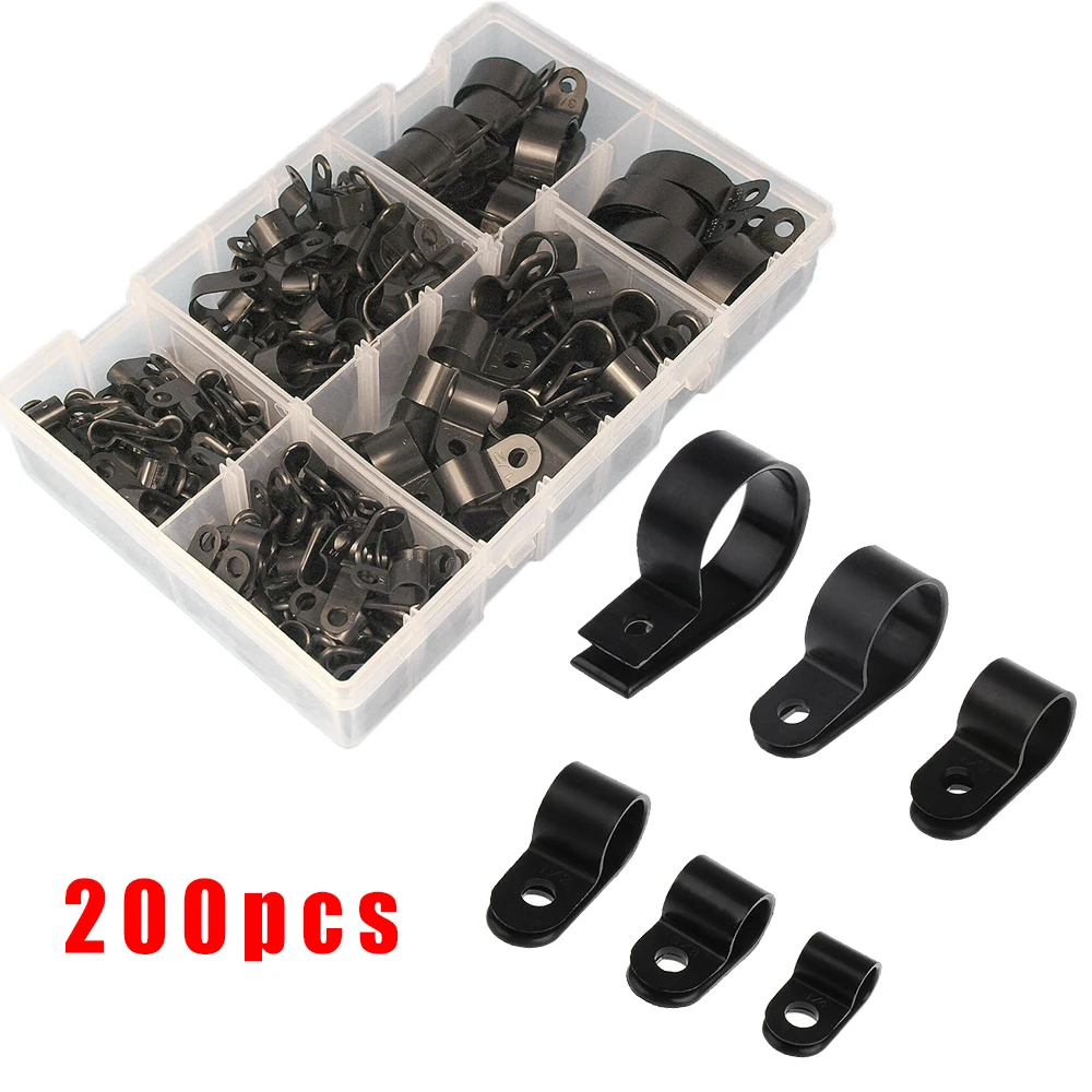 200pcs 6 Assorted Sizes Nylon Screw Mounting R Type Cable Clamp Fasteners Wire Clips Hardware
200pcs 6 Assorted Sizes Nylon Screw Mounting R Type Cable Clamp Fasteners Wire Clips Hardware