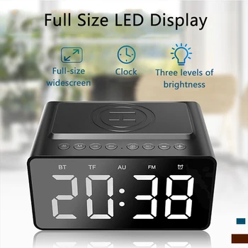 BT508 Portable Mirror Led Alarm Clock Bluetooth Speaker With Wireless Charger Lightweight Durable 3 Modes Of Light Adjustment 
BT508 Portable Mirror Led Alarm Clock Bluetooth Speaker With Wireless Charger Lightweight Durable 3 Modes Of Light Adjustment