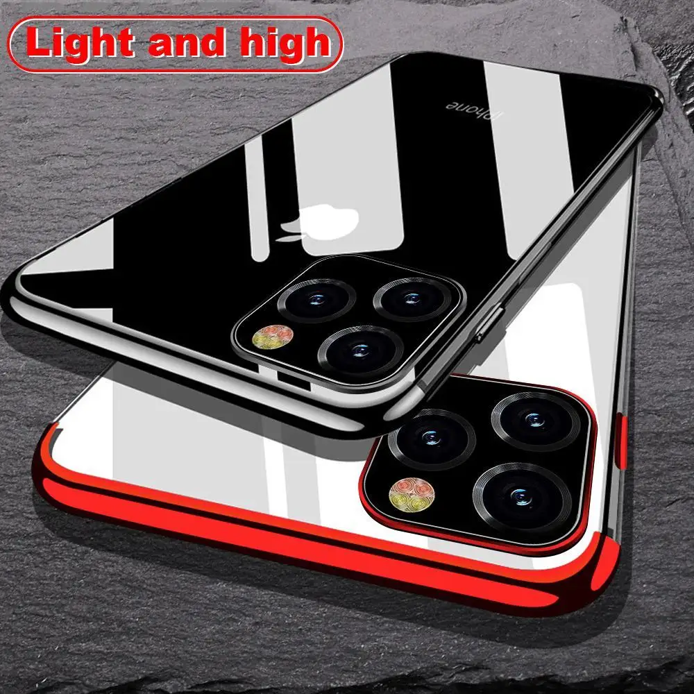 Transparent Soft TPU Cover Case For iPhone 11 Pro Max Plating Clear Silicone Cases for iPhone XS Max XR XS X 8 7 6 6S Plus
Transparent Soft TPU Cover Case For iPhone 11 Pro Max Plating Clear Silicone Cases for iPhone XS Max XR XS X 8 7 6 6S Plus