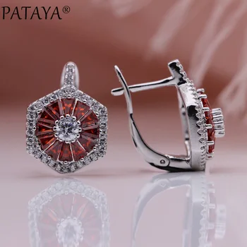 PATAYA New Luxury Micro-wax Inlay Natural Zircon Dangle Earrings White Gold Wedding Party Fashion Jewelry Fine Women Earrings 
PATAYA New Luxury Micro-wax Inlay Natural Zircon Dangle Earrings White Gold Wedding Party Fashion Jewelry Fine Women Earrings