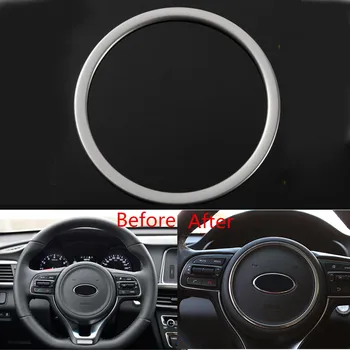 Stainless Steel Chrome Steering Wheel Decoration Sticker Trim Sequins Cover Cap Ring Decor For KIA OPTIMA K5 2016 2017
Stainless Steel Chrome Steering Wheel Decoration Sticker Trim Sequins Cover Cap Ring Decor For KIA OPTIMA K5 2016 2017