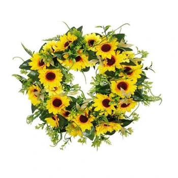 Sunflower Wreath for Front Door Artificial Sun Flower Greenery Garland for Home Decoration Spring & Summer Kitchen Decor
Sunflower Wreath for Front Door Artificial Sun Flower Greenery Garland for Home Decoration Spring & Summer Kitchen Decor