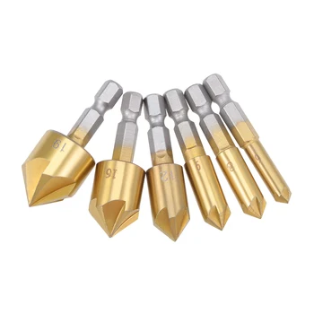uxcell Countersink Drill Bit Set HSS 90 Degree 1/4" Hex Shank 5 Flute Bit 6mm-19mm 6Pcs
uxcell Countersink Drill Bit Set HSS 90 Degree 1/4" Hex Shank 5 Flute Bit 6mm-19mm 6Pcs