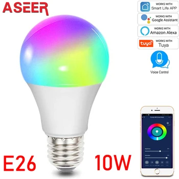 ASEER 10W WiFi Smart Light Bulb E26 LED RGB Lamp 120V RGB+3000k,Dimmable Timer Function Magic Bulbc,Work with Alexa/Google Home
ASEER 10W WiFi Smart Light Bulb E26 LED RGB Lamp 120V RGB+3000k,Dimmable Timer Function Magic Bulbc,Work with Alexa/Google Home