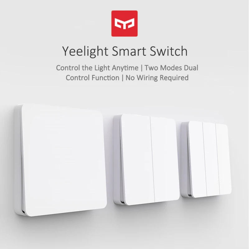Yeelight Smart WiFi Curtain Blinds Switch 1/2/3 Gang Smart Push Wireless Wall Switch Light RF Remote Control 110V 220V Receiver
Yeelight Smart WiFi Curtain Blinds Switch 1/2/3 Gang Smart Push Wireless Wall Switch Light RF Remote Control 110V 220V Receiver