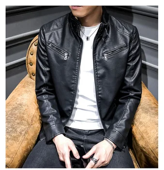 2019 Men Clothing Synthetic Leather Man Hiking Jackets Solid Slim Stand Collar Zipper Fashion Casual Leather Clothing
2019 Men Clothing Synthetic Leather Man Hiking Jackets Solid Slim Stand Collar Zipper Fashion Casual Leather Clothing