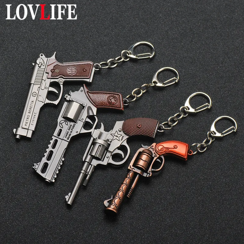 PUBG Key Chain Trinket P92 Signal Pistol Revolver Weapons Model Pendants Keychain Men Car Key Rings Alloy Metal Gun Models Gift
PUBG Key Chain Trinket P92 Signal Pistol Revolver Weapons Model Pendants Keychain Men Car Key Rings Alloy Metal Gun Models Gift