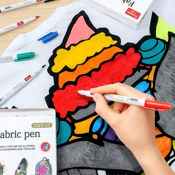 12/24Colors Fabric paint T-Shirt Brush Marker Pigment Waterproof ink Marker for Textile ideal Clothes Accessories DIY Painting
12/24Colors Fabric paint T-Shirt Brush Marker Pigment Waterproof ink Marker for Textile ideal Clothes Accessories DIY Painting