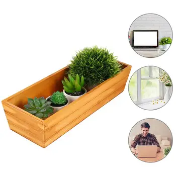 1pc Retro Succulent Container Wooden Plants Container Box Rectangular Flower Pot
1pc Retro Succulent Container Wooden Plants Container Box Rectangular Flower Pot