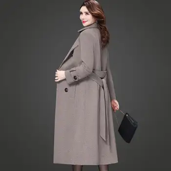 Women Wool Plaid Long Coat Fashion Woollen Overcoat Loose Outwear Female Winter Loose Warm Wool Blends Elegant Parka 009 
Women Wool Plaid Long Coat Fashion Woollen Overcoat Loose Outwear Female Winter Loose Warm Wool Blends Elegant Parka 009