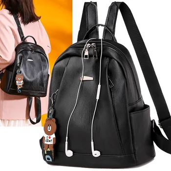 Bag Women's 2020 Korean-style Casual WOMEN'S PU Backpack Fashion Retro Backpack backpack purse 
Bag Women's 2020 Korean-style Casual WOMEN'S PU Backpack Fashion Retro Backpack backpack purse