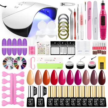 COSCELIA 8 ML Nail Lamp UV Gel Nail Polish Kit Manicure Machine Tool Set Semi Permanant Varnish Nail Art Drill Tools Kits
COSCELIA 8 ML Nail Lamp UV Gel Nail Polish Kit Manicure Machine Tool Set Semi Permanant Varnish Nail Art Drill Tools Kits