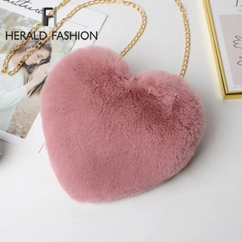 Fashion Women's Heart Shaped Faux Fur Crossbody Wallet Purse Mini Chain Female Shoulder Crossbody Bag Office Ladies Handbag
Fashion Women's Heart Shaped Faux Fur Crossbody Wallet Purse Mini Chain Female Shoulder Crossbody Bag Office Ladies Handbag