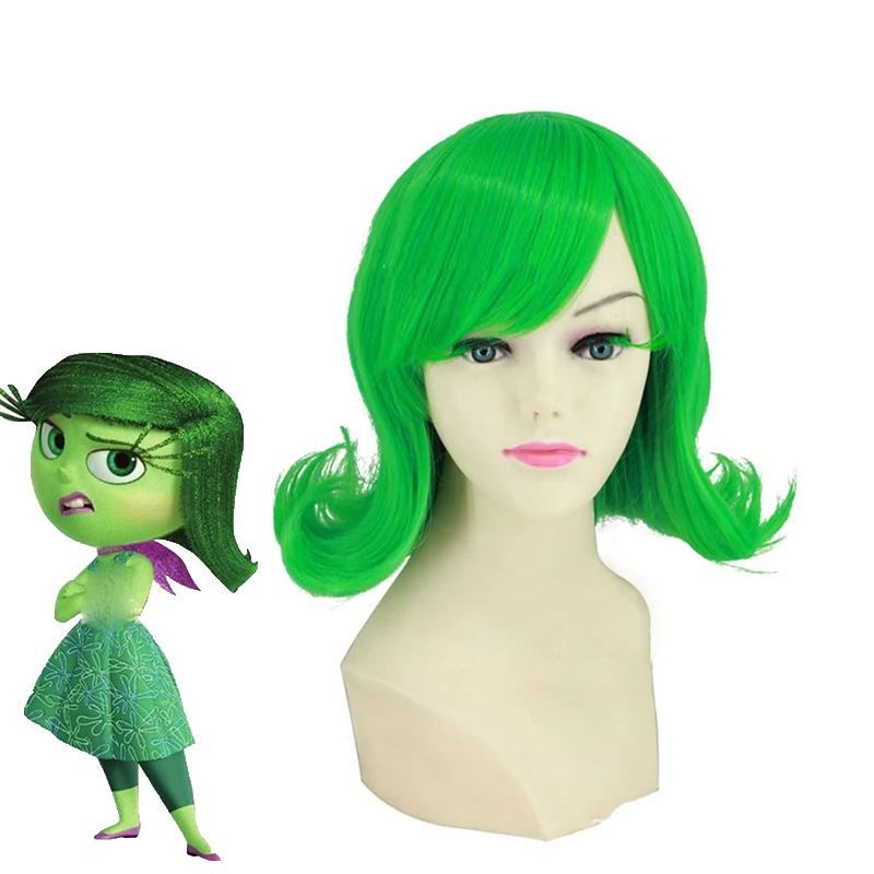 35cm Short Curly Wigs Inside Out Disgust Green Side Bangs Synthetic Hair Cosplay Wig + Wig Cap
35cm Short Curly Wigs Inside Out Disgust Green Side Bangs Synthetic Hair Cosplay Wig + Wig Cap