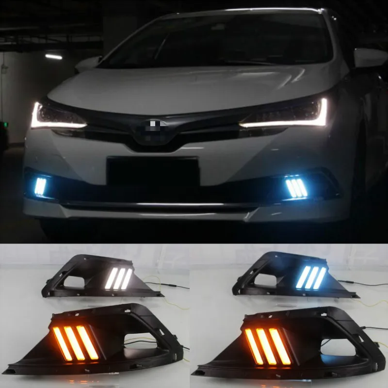 For Toyota Corolla 2016 2017 2018 fog lamp DC 12V ABS DRL with yellow turn signal lights Car Led Daytime Running Lights
For Toyota Corolla 2016 2017 2018 fog lamp DC 12V ABS DRL with yellow turn signal lights Car Led Daytime Running Lights