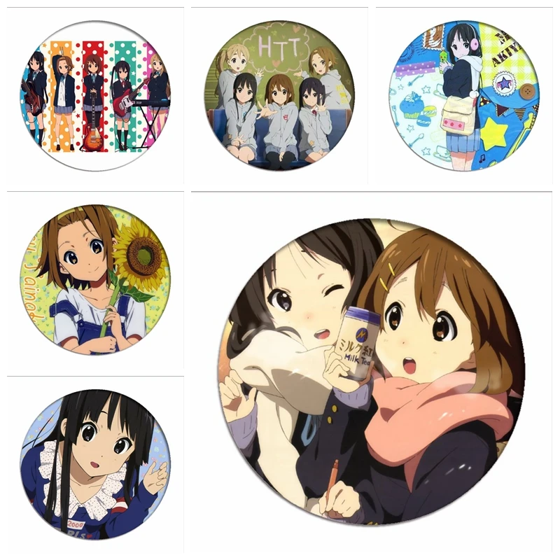 

K-ON! Cosplay Backpack Badges Hirasawa Yui Anime Brooch Icon Collection Bags Akiyama Mio Breastpin Toys for Clothing Gift