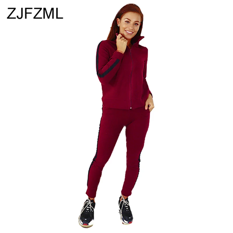 Casual 2 Piece Matching Set Women Front Zipper Full Sleeve Jackets+Striped Skinny Pants Outfits Sportswear Two Piece Tracksuit
Casual 2 Piece Matching Set Women Front Zipper Full Sleeve Jackets+Striped Skinny Pants Outfits Sportswear Two Piece Tracksuit