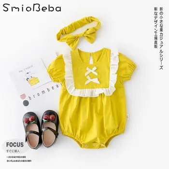2020 Summer Newborn Baby Girls Princess Rompers with Headband Triangle Creeper Kids Flounce Wrap Fart Yellow Baby Romper Outfits
2020 Summer Newborn Baby Girls Princess Rompers with Headband Triangle Creeper Kids Flounce Wrap Fart Yellow Baby Romper Outfits