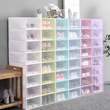 Transparent Shoe Box Piastic Drawer Storage Boxes Bedroom Organizer Dustproof And Moisture-Proof Shoe Storage Containers 
Transparent Shoe Box Piastic Drawer Storage Boxes Bedroom Organizer Dustproof And Moisture-Proof Shoe Storage Containers