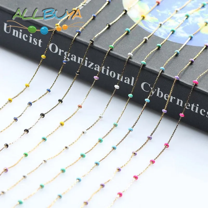 1Meter Handmade Stainless Golden Color Wire Wrapped Rosary Chain Oval Beads Chains for Charm Necklace Bracelet Anklet DIY Making
1Meter Handmade Stainless Golden Color Wire Wrapped Rosary Chain Oval Beads Chains for Charm Necklace Bracelet Anklet DIY Making