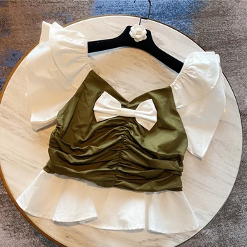 HIGH STREET 2020 Newest Fashion Designer Blouse Women's V-Neck Butterfly Sleeve Bow Drape Short Blouse Top
HIGH STREET 2020 Newest Fashion Designer Blouse Women's V-Neck Butterfly Sleeve Bow Drape Short Blouse Top
