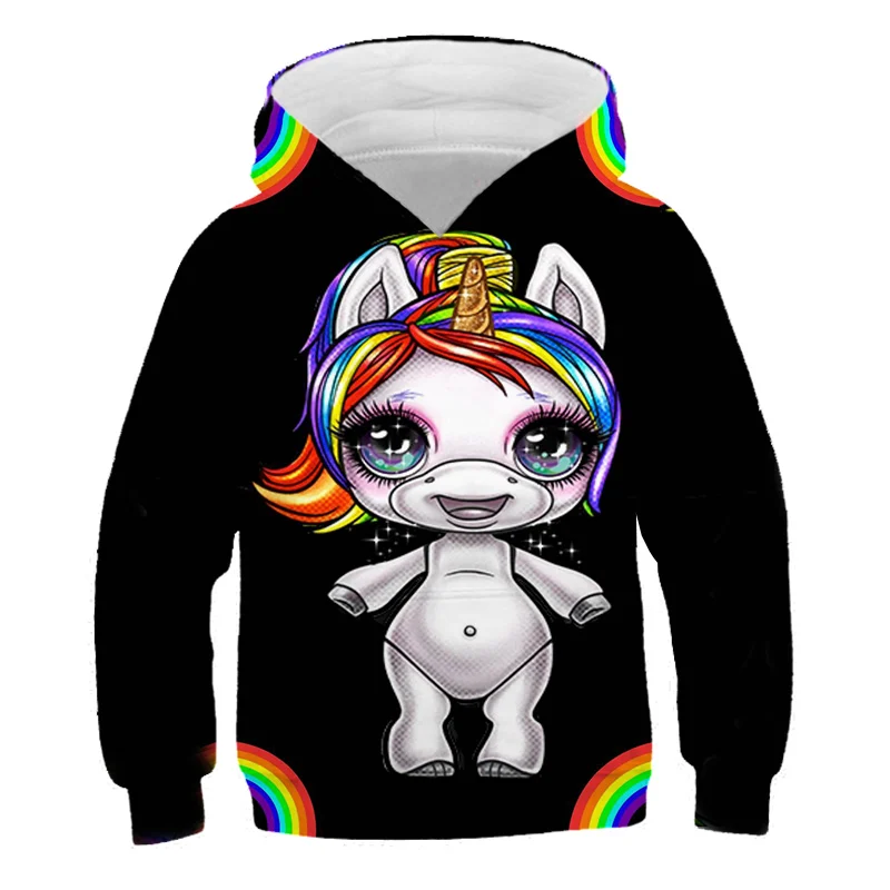 Sparkling Unicorn Black Hoodie Sparkling Unicorn Black Hoodie