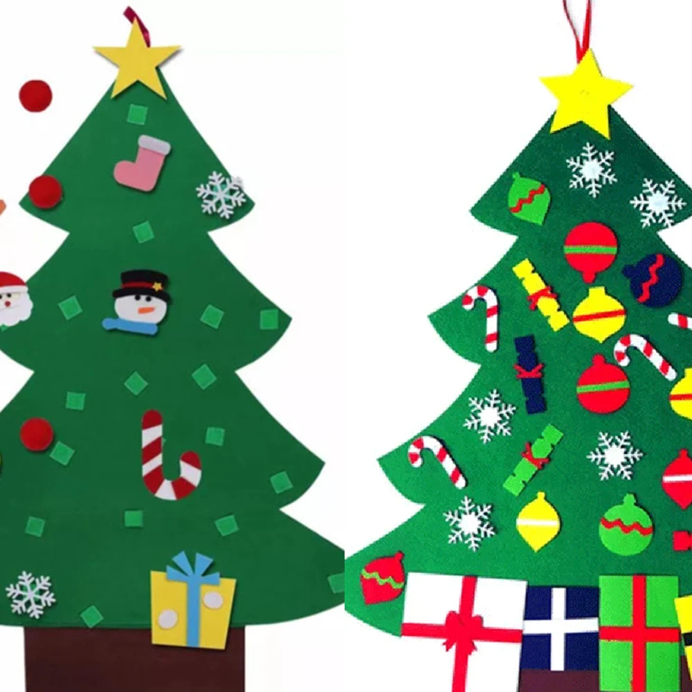 1pc felt christmas tree diy christmas hanging ornament pine tree