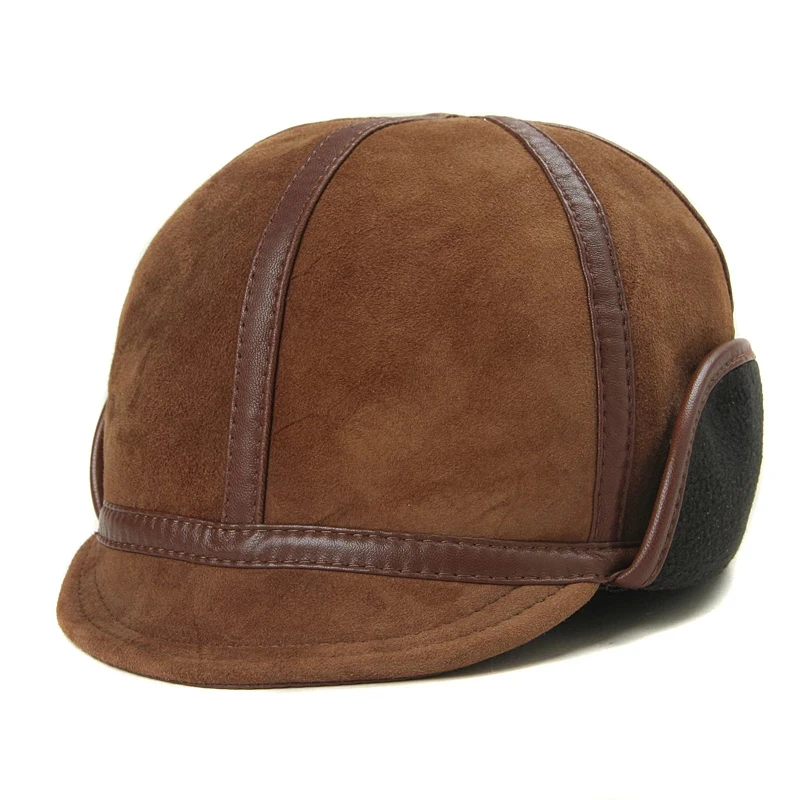 Men's Soft Leather Short Brim Warm Bomber Hat Male Lightweight Suede Fur Caps With Earmuffs Windproof Lined Melon Chapeau
Men's Soft Leather Short Brim Warm Bomber Hat Male Lightweight Suede Fur Caps With Earmuffs Windproof Lined Melon Chapeau