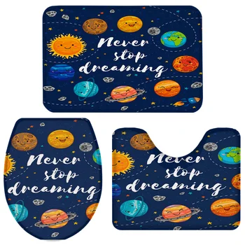 3 Pieces Bathroom Set Cartoon Planet Pattern Bath Set Toilet Cover Mat Pedestal Rug Non-Slip Bathroom Rug Set
3 Pieces Bathroom Set Cartoon Planet Pattern Bath Set Toilet Cover Mat Pedestal Rug Non-Slip Bathroom Rug Set