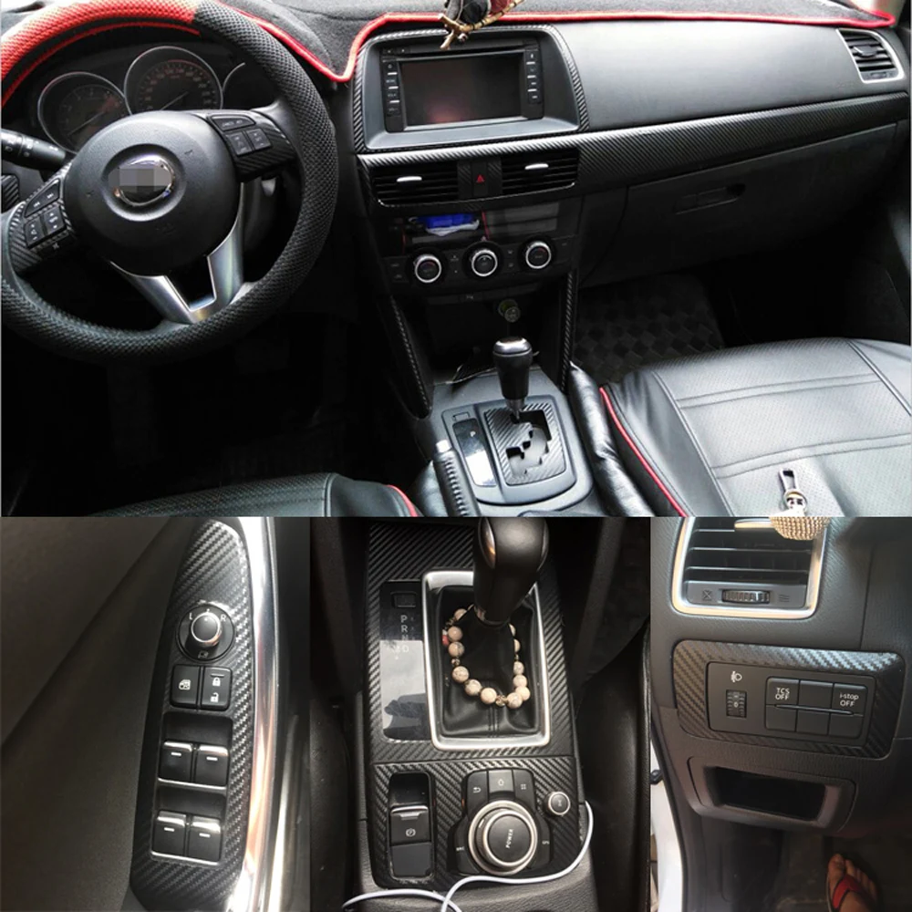 

Стайлинг автомобиля 3D 5D углеродное волокно Автомобильный интерьер центральная консоль изменение цвета молдинг наклейки для Mazda cx-5 2013-2016