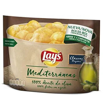 Lay's Mediterraneas Patatas Fritas con Aceite de Oliva - 175 g 
Lay's Mediterraneas Patatas Fritas con Aceite de Oliva - 175 g