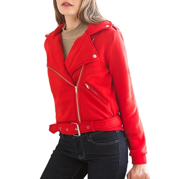 Motor Jacket Women Punk Coat Zipper Slim Turn Down Collar Long Sleeve with Belt Basic Overcoat Female Tops Warm Winter Outwear
Motor Jacket Women Punk Coat Zipper Slim Turn Down Collar Long Sleeve with Belt Basic Overcoat Female Tops Warm Winter Outwear