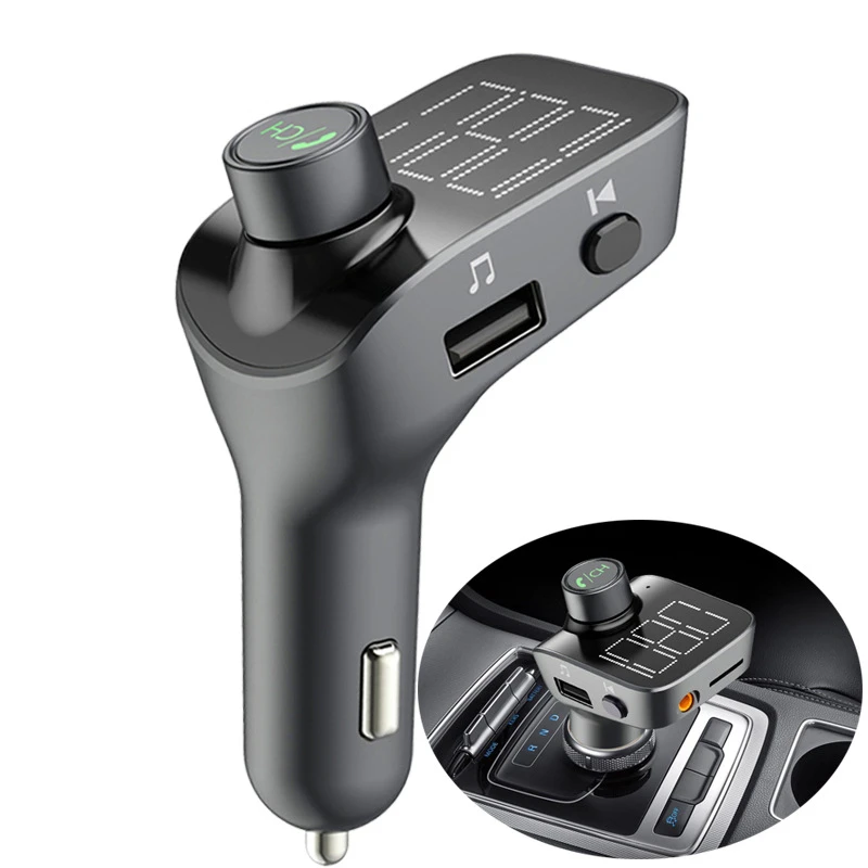Bluetooth 5.0 AUX Receiver Car MP3 Player FM Transmitter Dual USB Car Charger USB Flash Drive / TF Card Lossless Music Play
Bluetooth 5.0 AUX Receiver Car MP3 Player FM Transmitter Dual USB Car Charger USB Flash Drive / TF Card Lossless Music Play