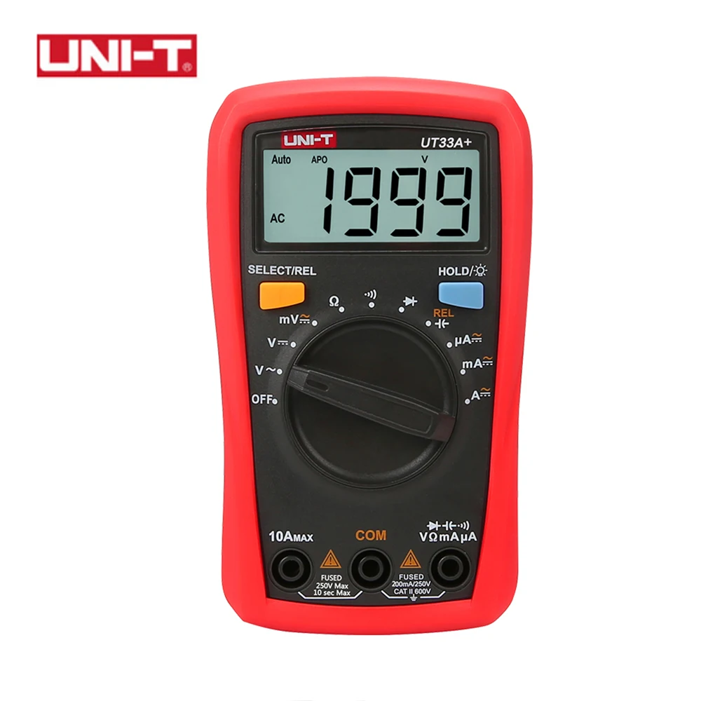 U-NIT UT58A Digital Multimeter DC/AC Voltage Current Meter Handheld Ammeter Ohm Diode Capacitance Tester Counts Multitester
U-NIT UT58A Digital Multimeter DC/AC Voltage Current Meter Handheld Ammeter Ohm Diode Capacitance Tester Counts Multitester