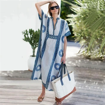 Maxi Beach Dress Blue Bathing Suit Beach Sarong Kaftan Pareo Beachwear Women Summer Bohemian Dress Cover Ups Robe De plage
Maxi Beach Dress Blue Bathing Suit Beach Sarong Kaftan Pareo Beachwear Women Summer Bohemian Dress Cover Ups Robe De plage