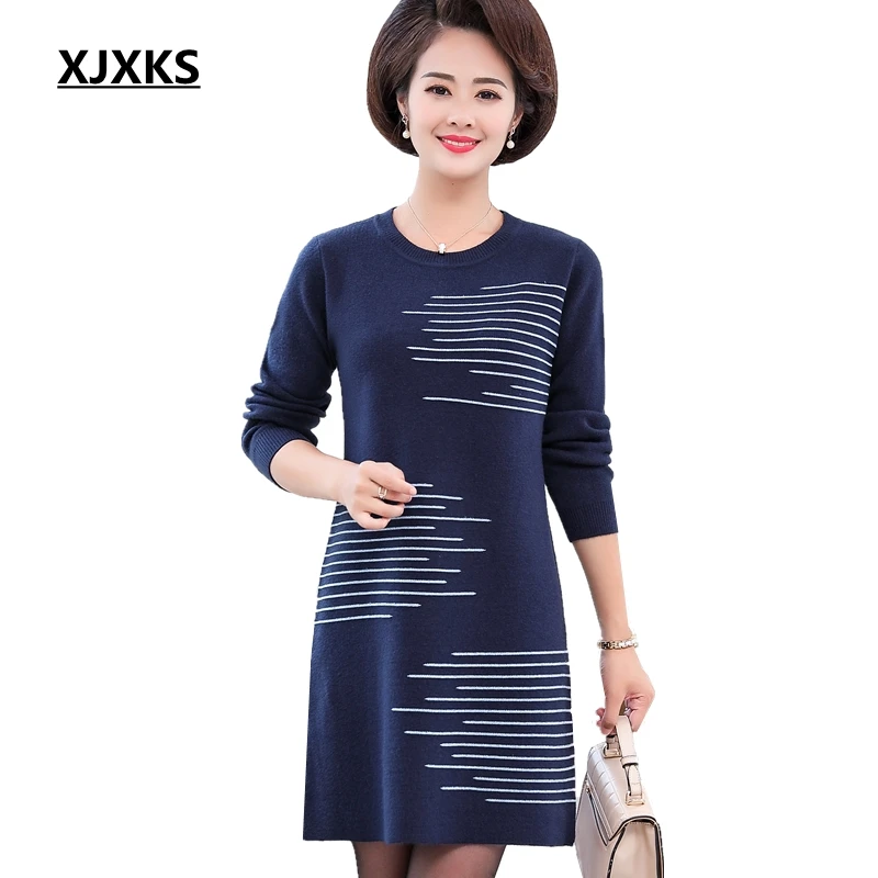 XJXKS Woman Sweater Autumn And Winter Fashion Plus Size Long Sweater Wool Pullover Long-sleeved Knitted Women Sweaters
XJXKS Woman Sweater Autumn And Winter Fashion Plus Size Long Sweater Wool Pullover Long-sleeved Knitted Women Sweaters