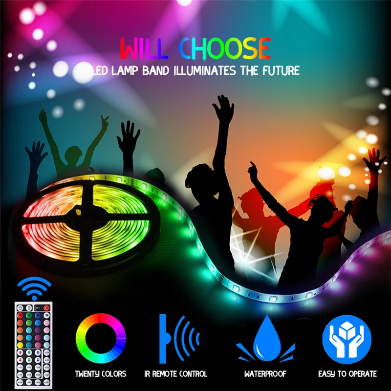 RGB LED Strip Light SMD 5050 10M Waterproof Tape DC12V Ribbon diode led Strips Light Flexible Stripe Lamp IR Infrare Controller
RGB LED Strip Light SMD 5050 10M Waterproof Tape DC12V Ribbon diode led Strips Light Flexible Stripe Lamp IR Infrare Controller