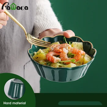 Pawaca Ceramic Salad Bowl Ceramic Baking Pie Dishes-Bowl Golden Rim Noodle Bowl Creative Tableware for Fruit Pasta Ice Cream
Pawaca Ceramic Salad Bowl Ceramic Baking Pie Dishes-Bowl Golden Rim Noodle Bowl Creative Tableware for Fruit Pasta Ice Cream