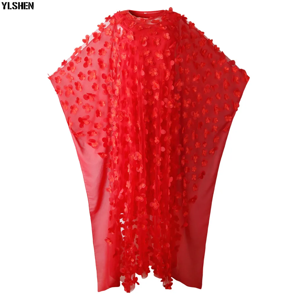 New African Dresses for Women Dashiki Loose Lace Africa Dress African Clothes Bazin Embroidery Robe Abay Dubai Muslim Long Dress 06