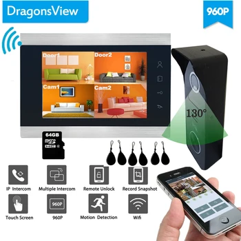 Dragonsview 7 Inch Video Door Phone Wifi Video Doorbell With Camera Smart Wireless Home Intercom System Kit 960P AHD RFID
Dragonsview 7 Inch Video Door Phone Wifi Video Doorbell With Camera Smart Wireless Home Intercom System Kit 960P AHD RFID