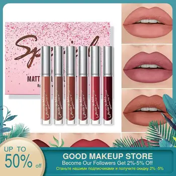 6pcs Langmanni Matte Lipstick Set Lot Lip Gloss Set Velvet Liquid Lipsticks Waterproof Non-stick Long Lasting Lips Makeup Tint
6pcs Langmanni Matte Lipstick Set Lot Lip Gloss Set Velvet Liquid Lipsticks Waterproof Non-stick Long Lasting Lips Makeup Tint