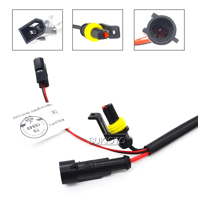 SUKIOTO 1 Set 200W H4 Bixenon HID Conversion Kit Xenon Ballast AC 12V Car Light Reactor 4300K 6000K 8000K H4-3 HiLo Beam Bulb (3)