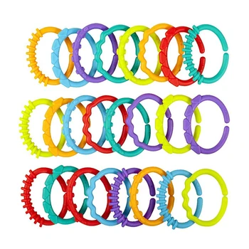 24 pcs/ bag Rainbow ring connected with the hand baby car hanging bed card Teether toy WJ249
24 pcs/ bag Rainbow ring connected with the hand baby car hanging bed card Teether toy WJ249