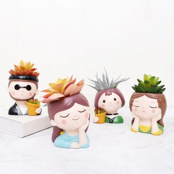 Resin Succulent Planter Flower Pot Cartoon Character Shape Desktop Decorative Planter Cactus Bonsai Pots Home Garden Decor
Resin Succulent Planter Flower Pot Cartoon Character Shape Desktop Decorative Planter Cactus Bonsai Pots Home Garden Decor