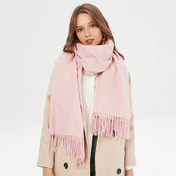 Solid Color Faux Cashmere Scarf Women European and American Style Tassel Warm Shawl -MX8
Solid Color Faux Cashmere Scarf Women European and American Style Tassel Warm Shawl -MX8