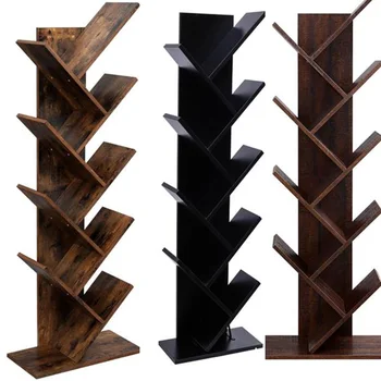 9-Shelf Bookcase Rack Free Standing Book Storage Organizer Wooden Tree Bookshelf Storage for Books Movies Video Games and CD
9-Shelf Bookcase Rack Free Standing Book Storage Organizer Wooden Tree Bookshelf Storage for Books Movies Video Games and CD