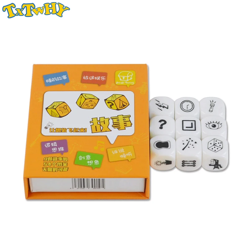 Telling Story with Bag Story Dice Game English Instructions Family/Parents/Party Funny Imagine Magic Cube Toys
Telling Story with Bag Story Dice Game English Instructions Family/Parents/Party Funny Imagine Magic Cube Toys
