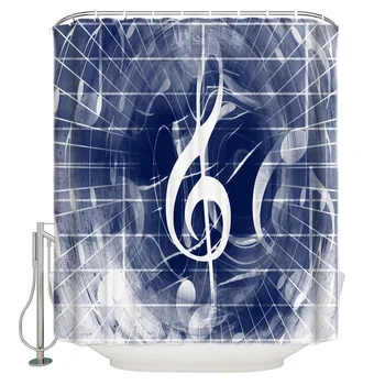 Musical Notes Shower Curtain Waterproof and Mildewproof Polyester Fabric Bath Curtain Design
Musical Notes Shower Curtain Waterproof and Mildewproof Polyester Fabric Bath Curtain Design